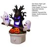 DYS Animated Seesaw Ghosts Night Light, Halloween Plug-in Lamp with Moving Figurines, Spooky Glowing Decor for Kids Room, Party
