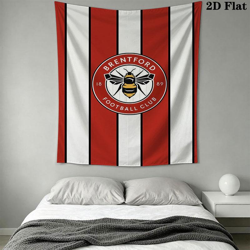 Brentford F.C Wall Hanging Printed Fabric Blanket Decorative Tapestries for Bedroom Living Room Home Decor