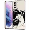 Transparent Phone Case Cover for Samsung Galaxy S25 S24 S23 S22 S20 S21 FE Ultra S24 S23 S10 S10E Plus Cute Cartoon Cat Pattern
