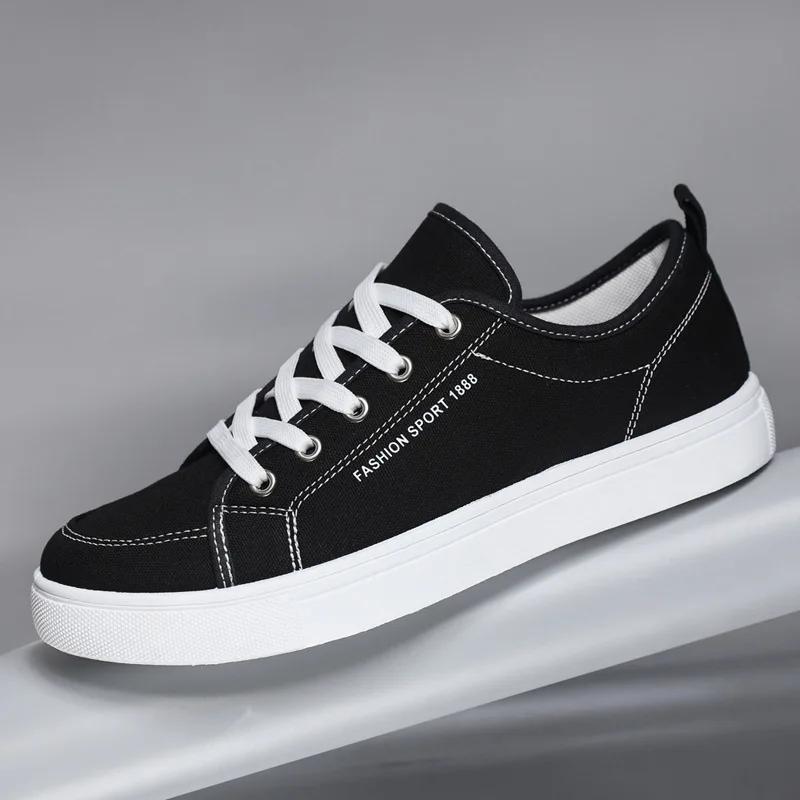 2025 New Men's Plus Size Sports Board Shoes, Fashionable Lace Up Casual Canvas Shoes, Versatile and Lightweight Single Shoes