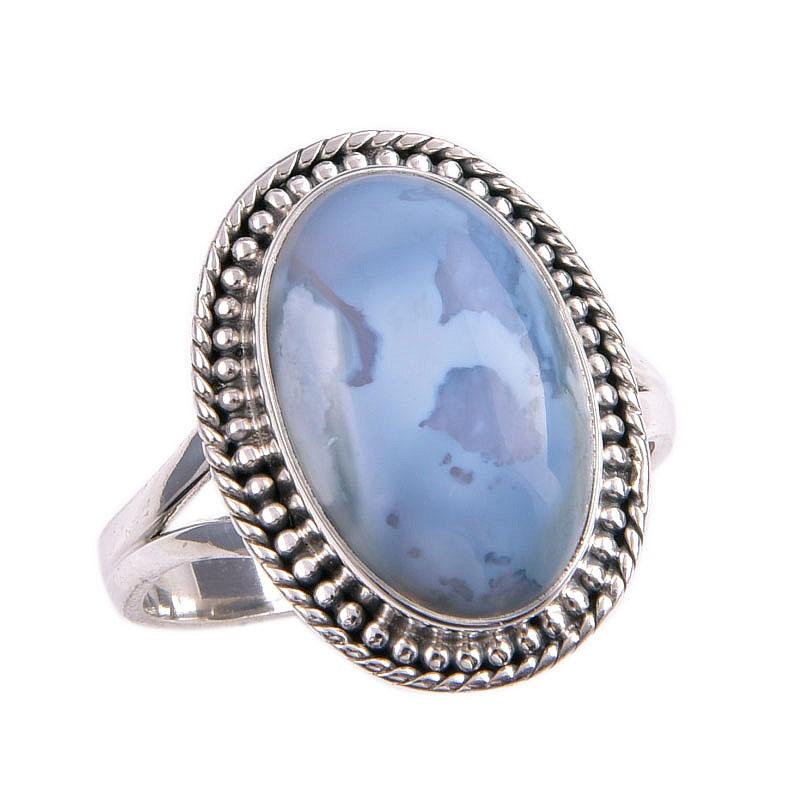 Natural Owyhee Opal Gemstone 925 Solid Sterling Silver Jewelry Ring Size 9 p9P58