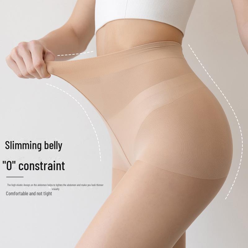 Ultracienkie Niewidoczne Czarne Pończochy dla Kobiet, Wiosna/Lato, Koloru Cielistego, Rozmiar Plus