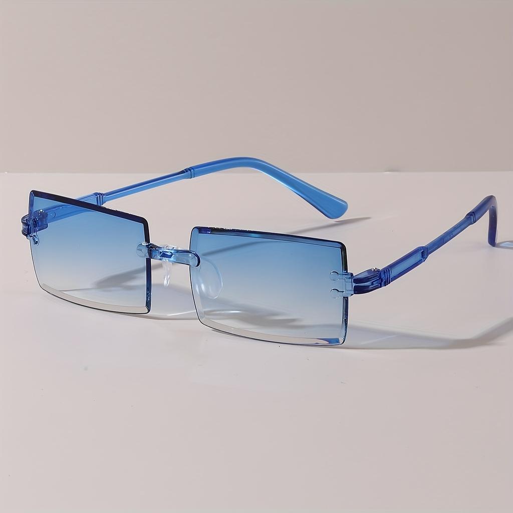 9pcs Rectangle Stylish Sunglasses For Female Male Cute Candy Color Decorative Shades For Vacation Beach Party Shades Eyeglasses UV400