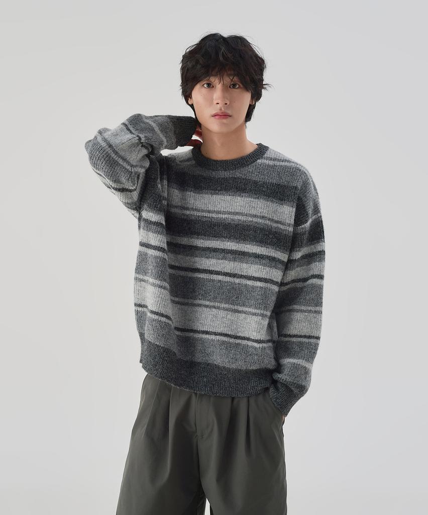 Ousa Wool Striped Round Knit