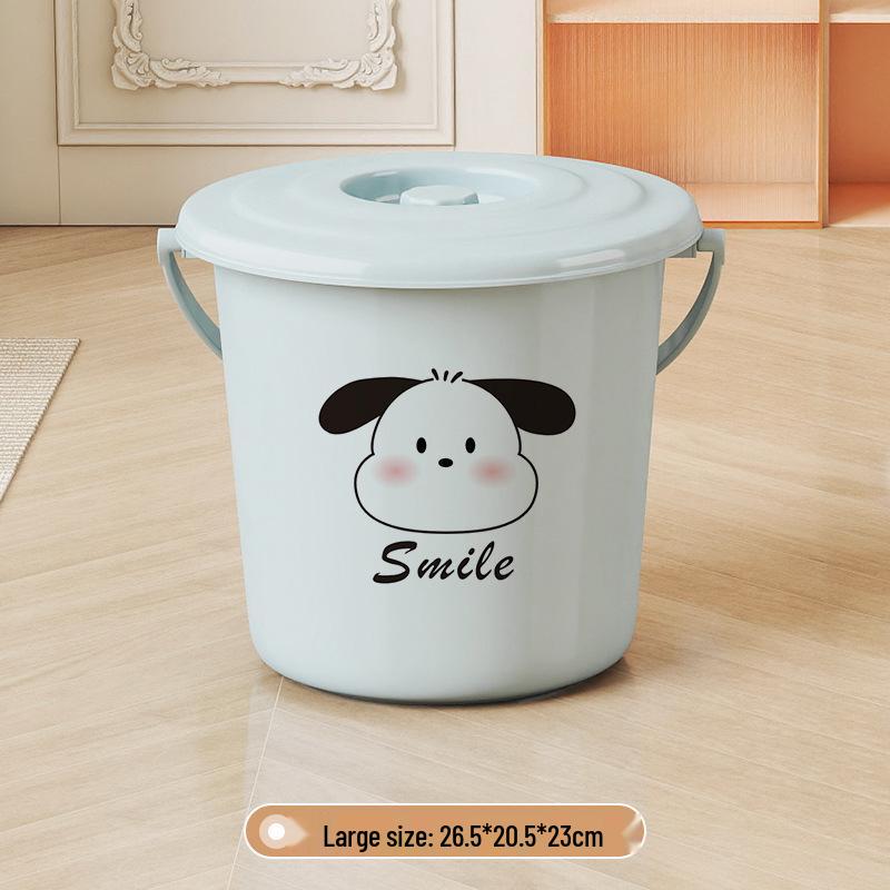 Small Multi-Purpose Thickened Plastic Bucket with Lid for Household, Outdoor, Fishing, and Painting Activities