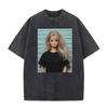 Meme Festa Bambole Grafica Meme Magliette Unisex Donna Manica Corta Gotico High Street T-shirt Cotone Lavato Vintage Larga T-shirt