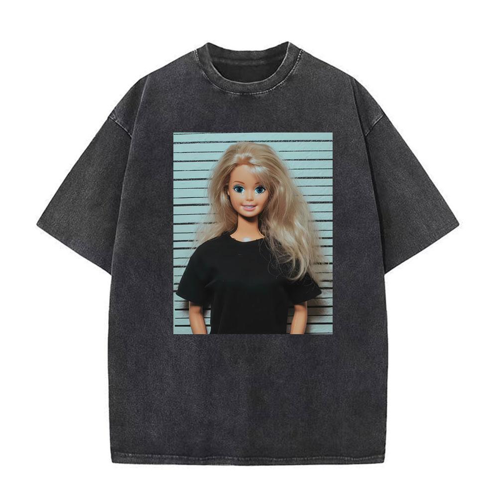 Meme Festa Bambole Grafica Meme Magliette Unisex Donna Manica Corta Gotico High Street T-shirt Cotone Lavato Vintage Larga T-shirt