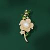 Fashion Rhinestone Flower Pearl Brooches for Women Clothing Coat Accessries Gift