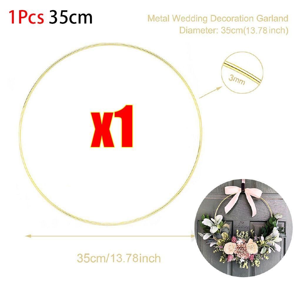 

1/2/4Pcs Wedding Wind Chime Handmade Hoop Rings Macrame Home Decoration Wreath Frame 1Pcs 35cm
