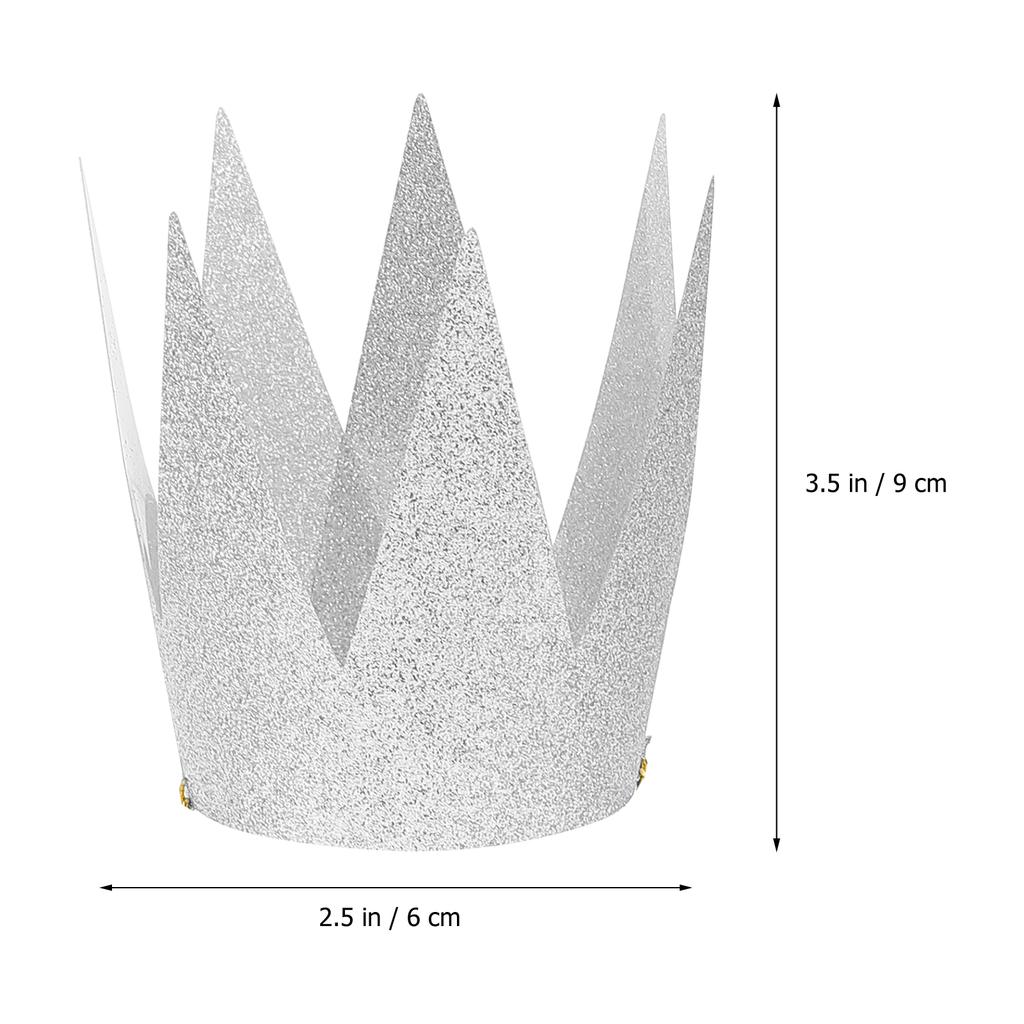 6 Stück Glitzernde Geburtstagskronen Hüte Glitzernde Prinzenkronen Partyzubehör für Kinder Erwachsene Geburtstagsfeier
