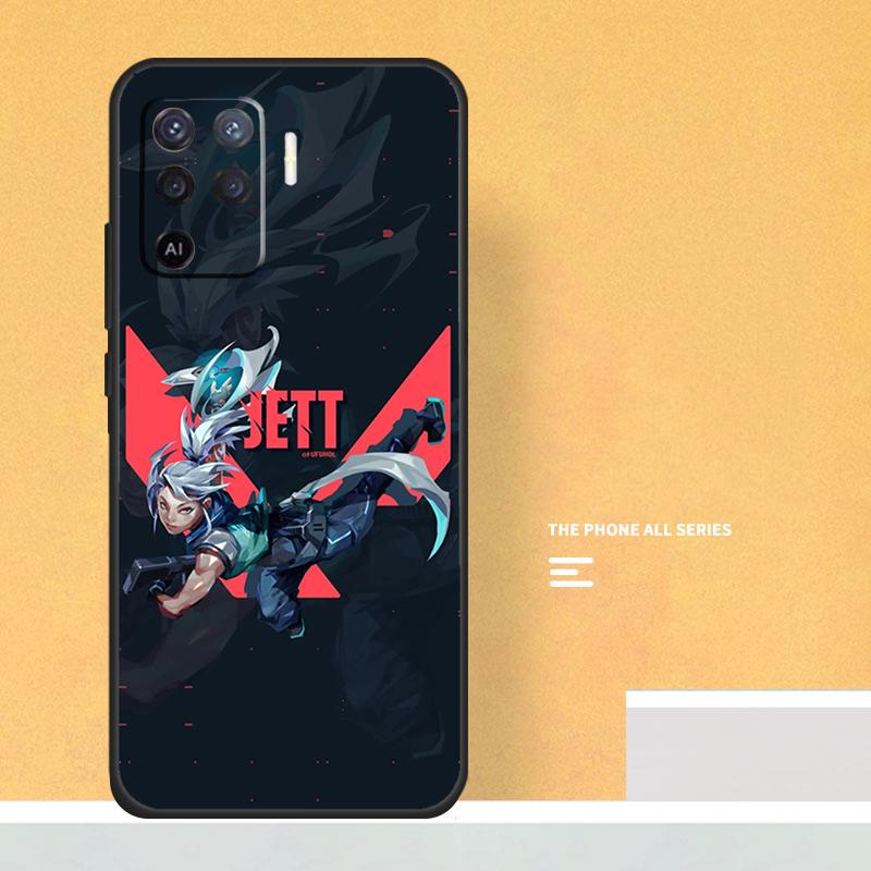 Valorant Shooting Game Case For Oppo A74 A94 A54 A15 A17 A57 A6 A5 Pro A16 A76 A96 A40 A60 A80 A18 A38 A58 A78 A98