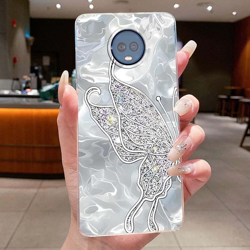 For Motorola Moto G6 Plus Case Clear Luxury Fashion Butterfly Flowers Soft Silicone Phone Cover for Motorola G6 Plus G6+ Casing