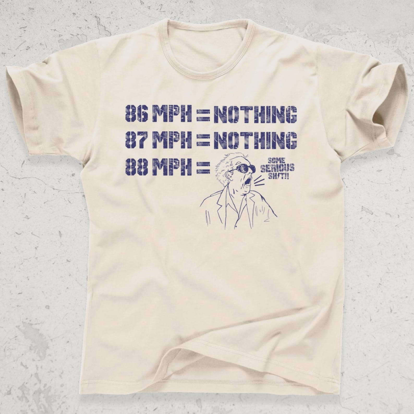 88 MPH T-Shirt – Time Travel Movie Quote Tee – Retro Sci-Fi Graphic Shirt – Nostalgic Pop Culture T-Shirt XL
