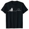 Rough Collie Herzschlag Herz Lustiges Hunde T-Shirt Männer Frauen Baumwolle Humor Streetwear T-Shirt Kurzarm Unisex Lockere Kleidung