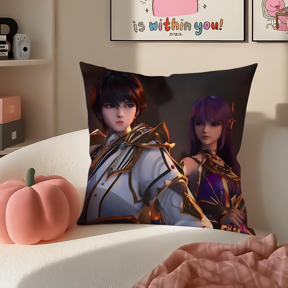 Fantasy Anime DDivine Seal Throne Cushion Cover Pillowcase Short Plush Invisible Zipper Room Sofa Cushion Cover
