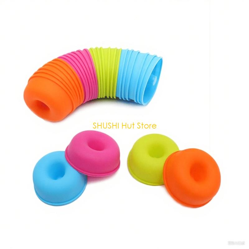 24pcs Multicolored Heat Resistant Silicone Baking Cups Oven Safe Muffin Molds D57B