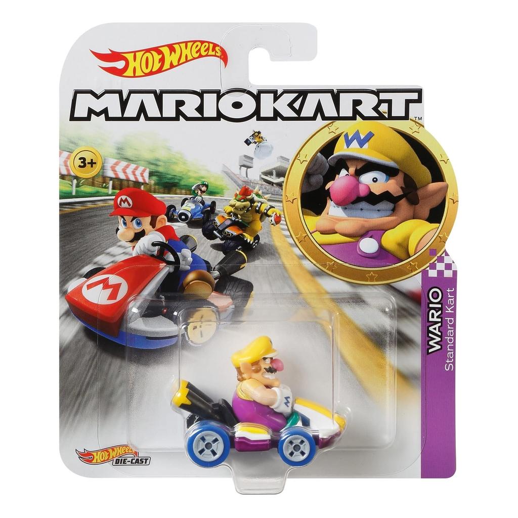 Mario Kart Wario Character Car Diecast 1:64 Purple