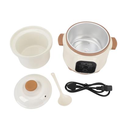 235W Electric Stew Pot 1.8L Capacity Stew Cooker for Soup Porridge Anti Dry Burning 24 Hour Smart