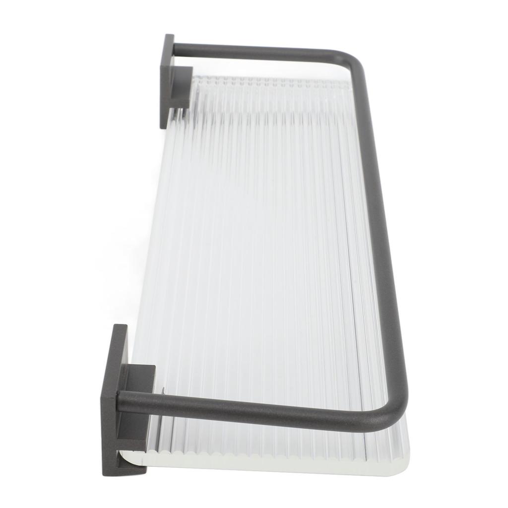 Półka Łazienkowa Ścienna 30cm Aluminium Kosmiczne Akryl Wieszak na Ręczniki Stojak do Przechowywania Łazienkowego Szary