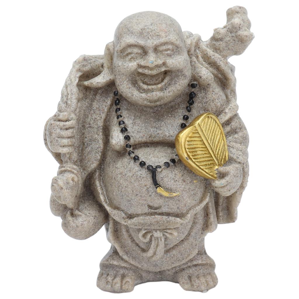 Statua di Buddha Resina Mini 8cm Maitreya Buddha Ridente Figurina per Decorazione Casa Ufficio Regalo