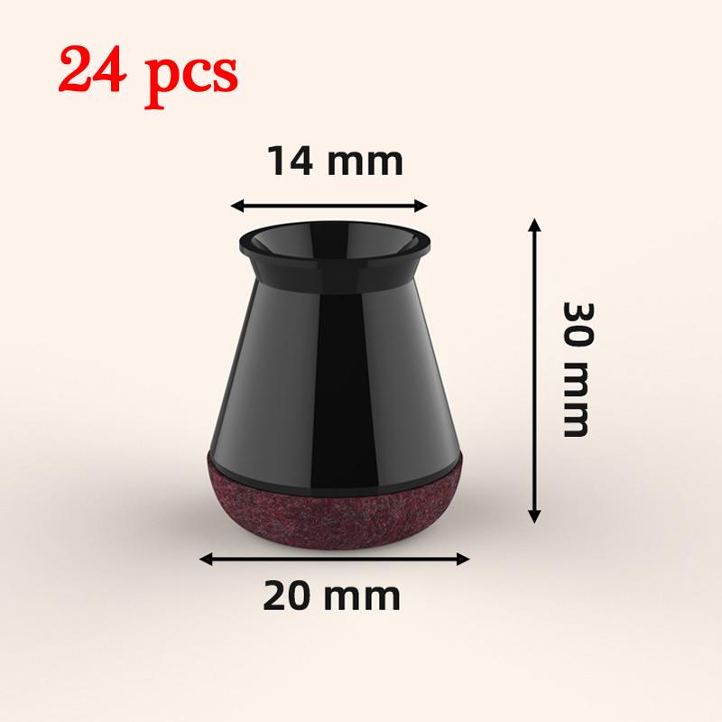 8/24 Pcs Chair Leg Floor Protectors for Hardwood Floors, Silicone Chair Caps Covers Furniture Pads Sliders Wrapped Felt Bottom