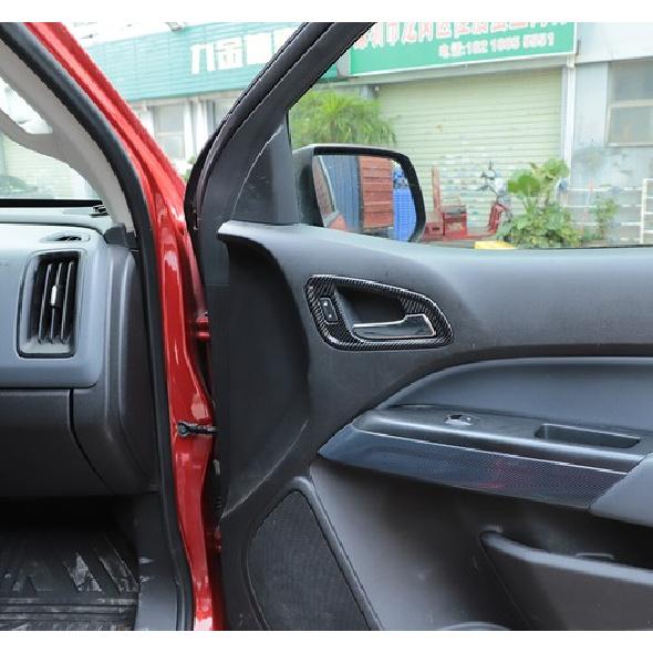 4Pc Car Interior Door Handle Frame Bezel Trim Cover Shell for Chevy Colorado 15+