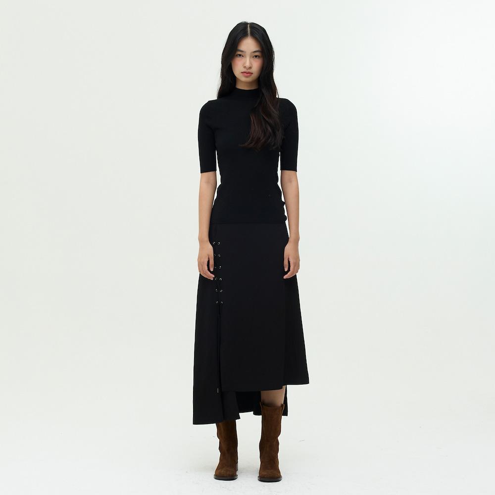 Ibiem Lace-Up Detail Skirt Emp7Wsk020