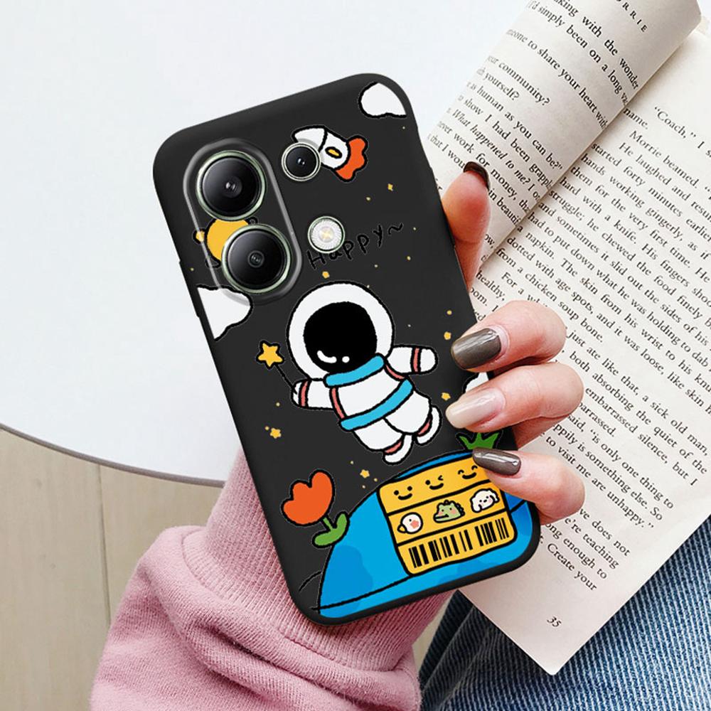 

Чехол для телефона для Xiaomi Redmi Note 13 12 11 10 8 9 Pro 7 Силиконовый Мягкий Ударопрочный Девочка Романтическое Космическое Пространство Астронавт Звездный Узор Обложка Redmi Note 7