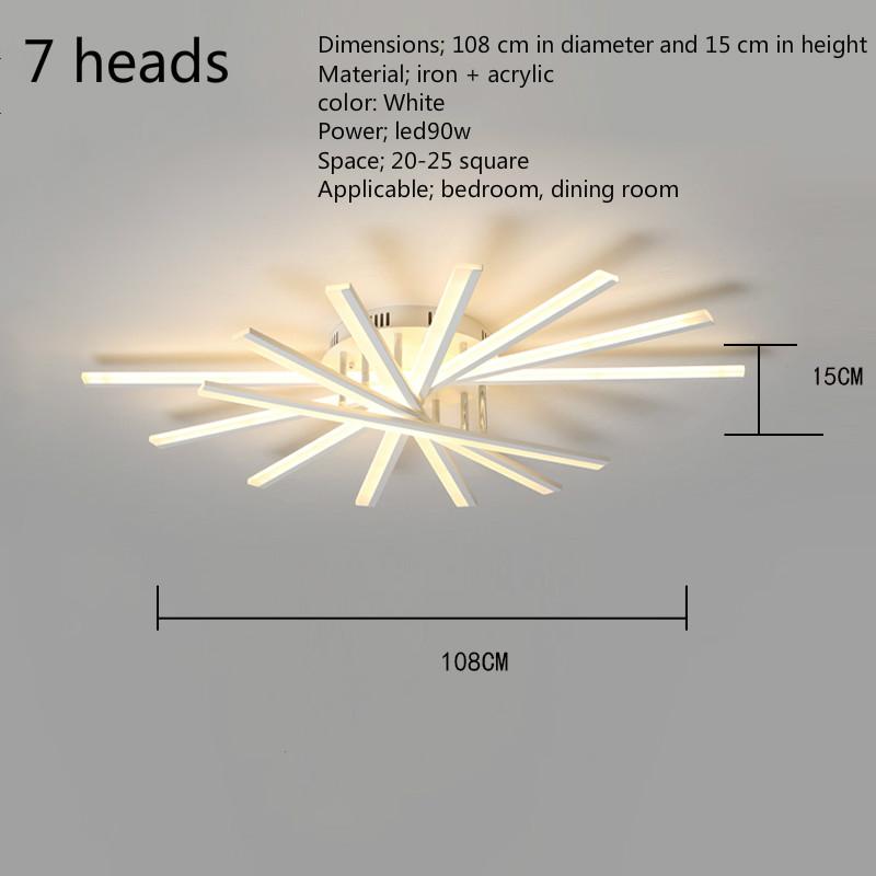 Modern LED Ceiling Lamp Home Dining Living Room Bedroom Decoration Long Head Acrylic Strip Light Kitchen Chandelier Fixtures