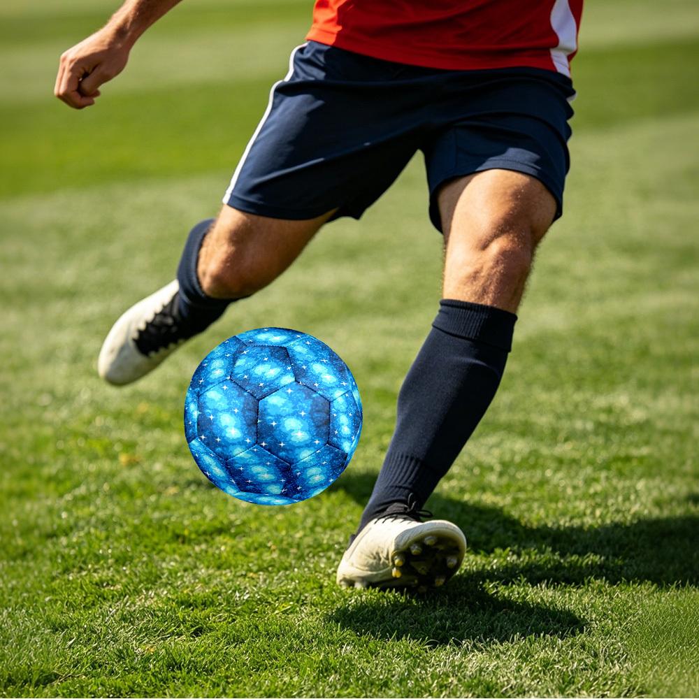 1pc Space Stars Night Sky Theme Soccer Ball Football, Size 5, Lightweight PVC, Outdoor Training Soccer Ball,Gift j60422