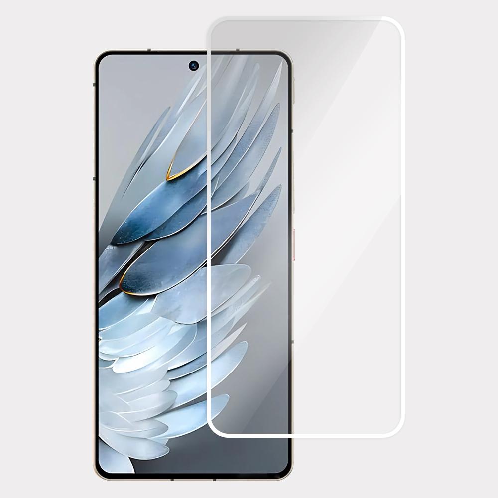 

For ZTE nubia Z60S Pro 5G/Z50S Pro 5G Screen Protector Full Glue Electroplated White Edge High Aluminum Silicone Glass Film Type A