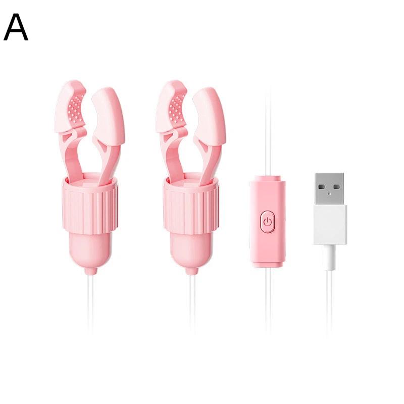 Nipple Clamps Vibrator Breast Massage Tongue Licking Sucking Vibrating Clit Stimulator Female Maturbator Adult Sex Toy For Women