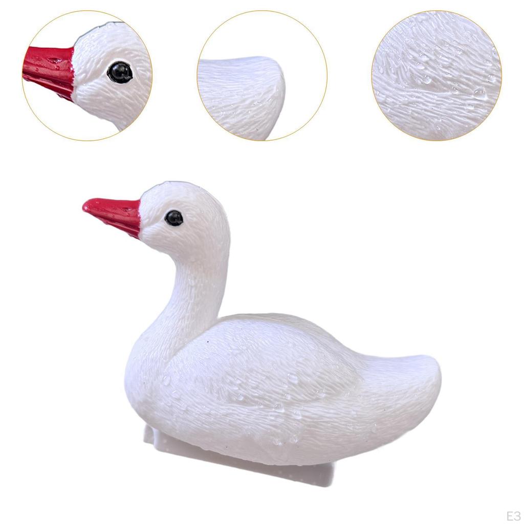 Decoy Outdoor Figurine Deterrent Swimming Sculpture Garden Statue Goose Floating Decoration for