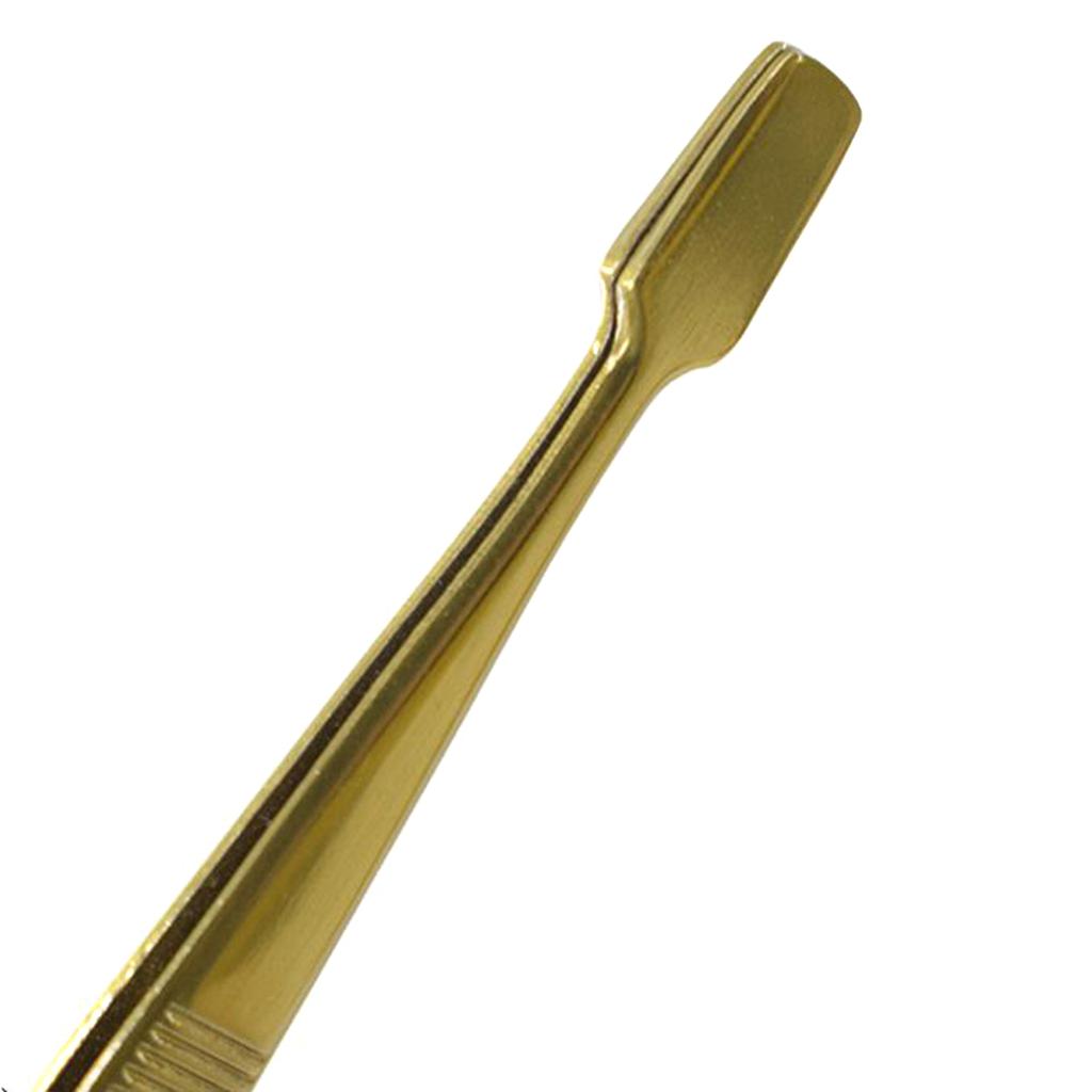 Eyebrow Tweezer Slant Flat Tip Closed Clamp Face Eye Hair Remover False Eyelash Extension Eyelid Sticker Applicator