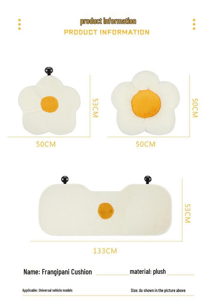 Plush Plumeria Winter Car Seat Cushion - Cozy & Stylish
