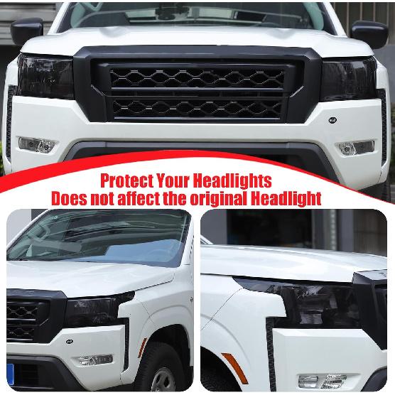 Yinanlutos Headlight Film Protective Compatible with Nissan Frontier 2022-2025 Front Head Light PreCut Decoration Sticker Decal Car Exterior
