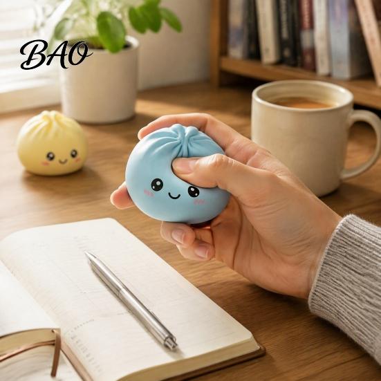 Christmas Gift for Adults 2026 Squeeze Toy Advent Calendar, 24-Day Dumpling Bun Fidget Stocking Stuffers Kids Countdown Box, Soft TPR Stress