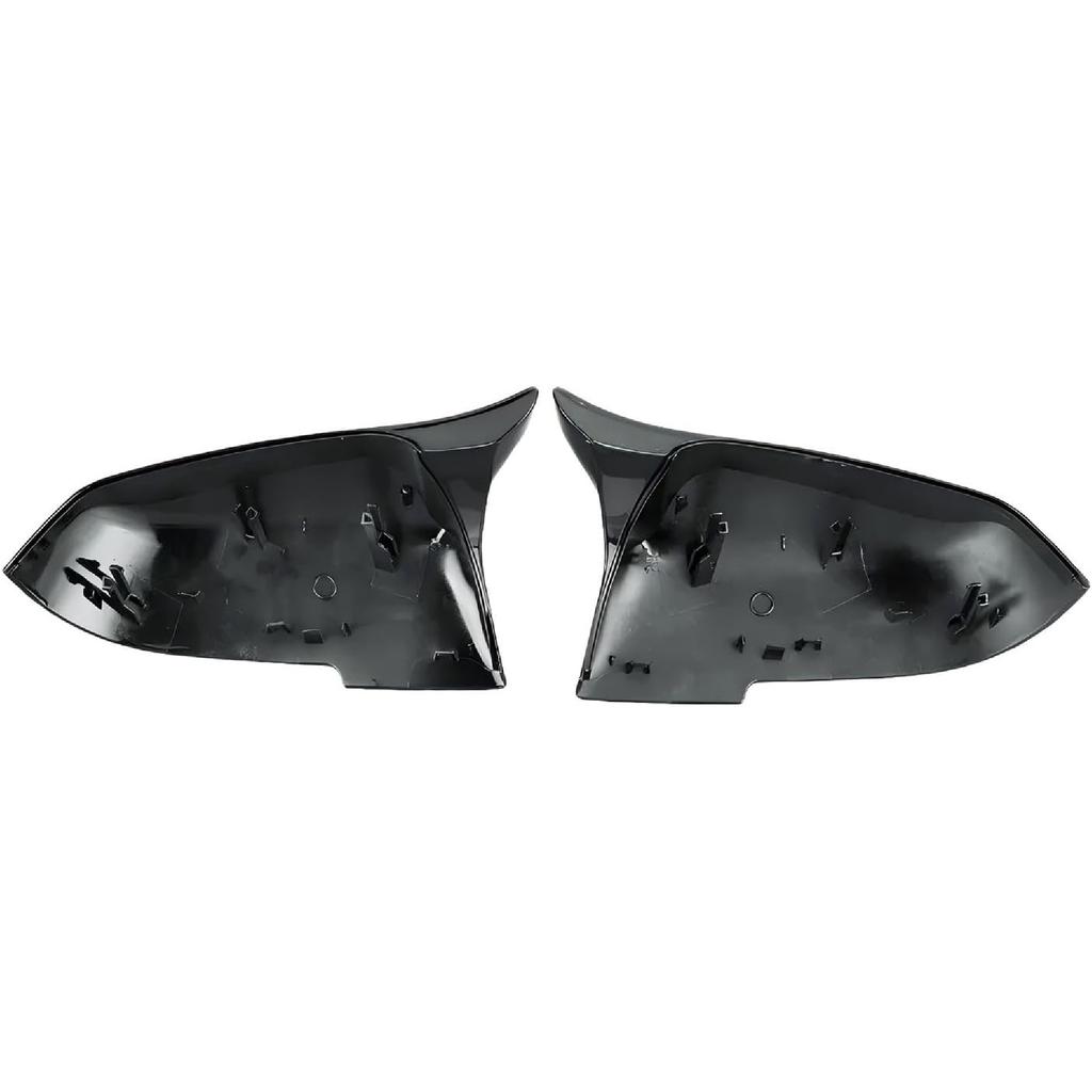 GSRECY Door Side Wing Rearview Mirror Cover Cap Compatible with BMW F20 F21 F87 M2 F23 F30 F36 X1 E84 Gloss Black - M4 Style (Pack of 2)
