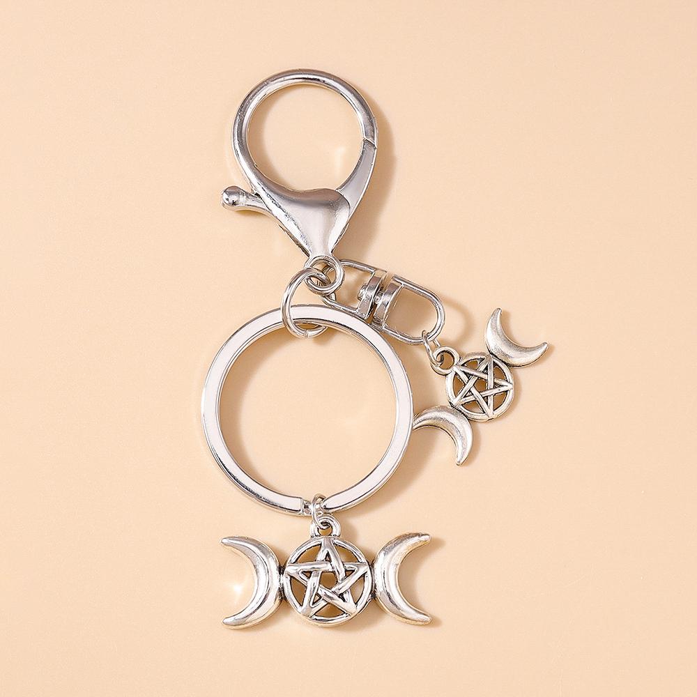 

Delicate Y2K Crystal Star Moon Keychain Cross Key Ring Pendants for Women Girls Handbag Decor DIY Handmade Jewelry Gifts