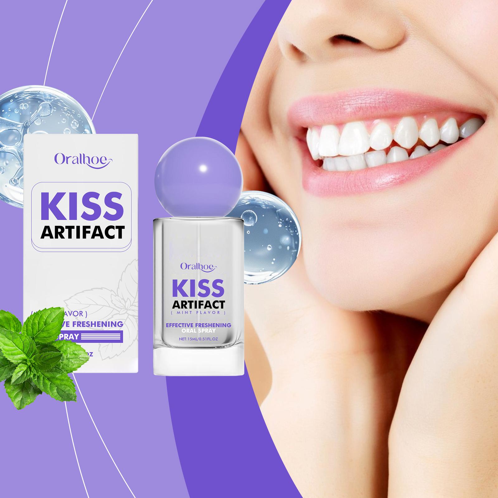 Breath Freshener Spray Mint Flavor Removal Halitosis Plaque Stains Fresh Oral Care Female Male Portable Breath Mouth Care Spray 15ml