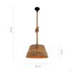 Rural Woven Pendant Ceiling Light Fixture E27 Restaurant Cafes Hallway Hall Office Hanging Lamp