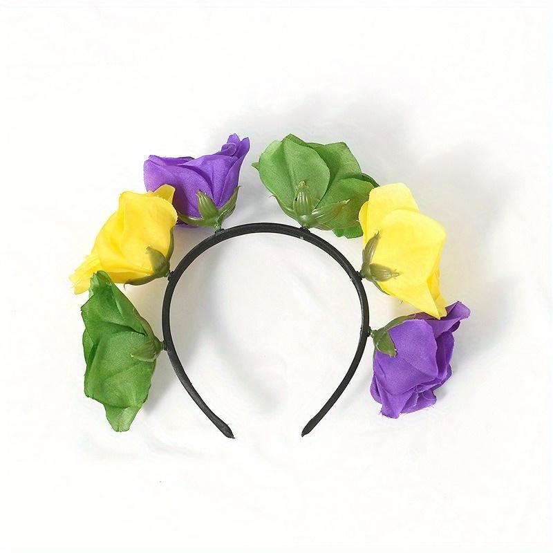 

1 шт. Повязка на голову с розой, милая, романтичная, мягкая, удобная, с эластичной лентой, аксессуары для волос для женщин, девушек, для свадьбы, вечеринки, на каждый день