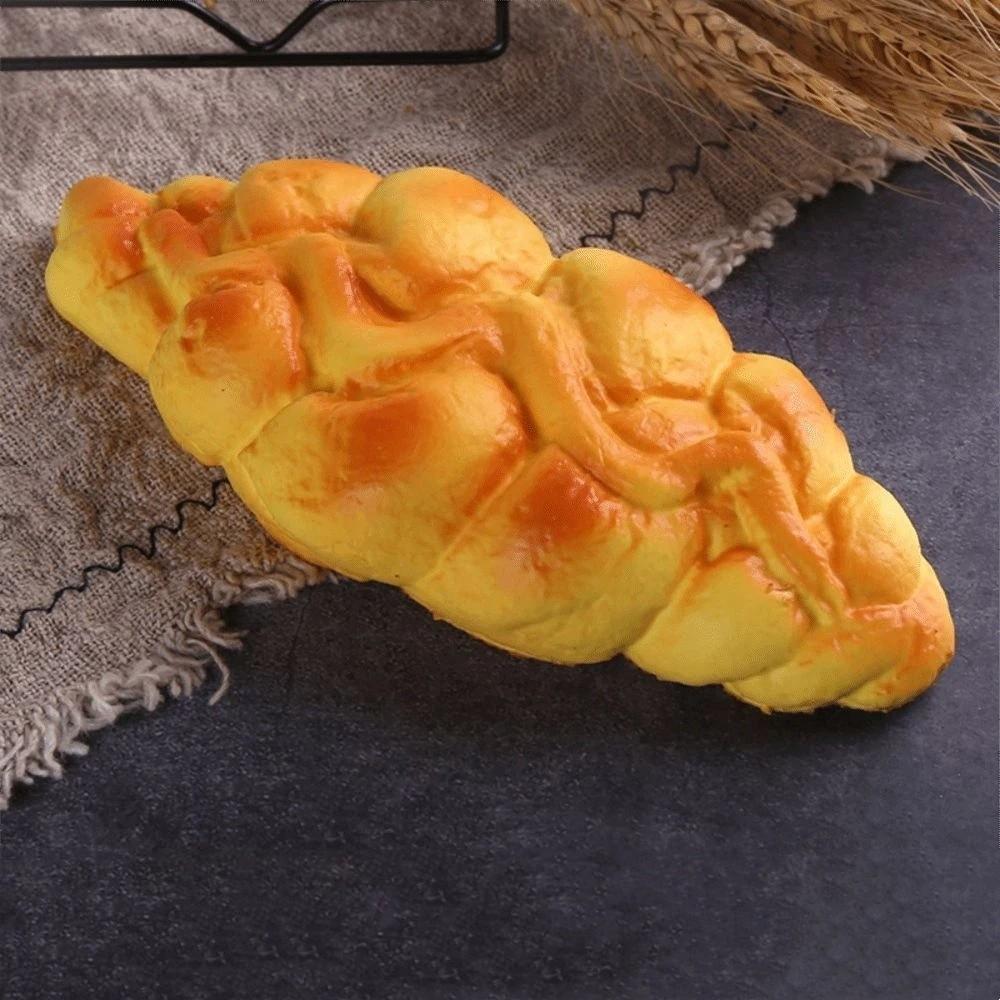 Soft Cake Toast PU Model Scale Food Fake Bread Ornaments Artificial Fake Bread Model Kitchen Toy