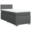 Maison Exclusive - Slatted Bed Base with Mattress Dark Grey 90x200 Cm Fabric
