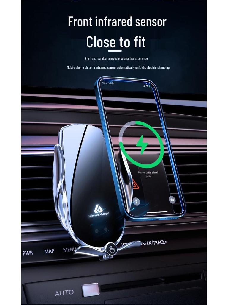 M4 Magic Clip 66W Fast Magnetic Wireless Charging Phone Holder for Car