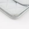 CHANEL Pearl strap flap wallet Shoulder Bag AP1838 Matelasse light blue leather/Fake pearl Women Used