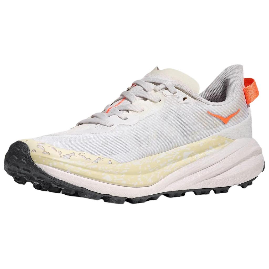 HOKA One One Speedgoat 6 Comfortable Soft Trail Running Shoes Women Sneakers White Orange 1147811-WNG