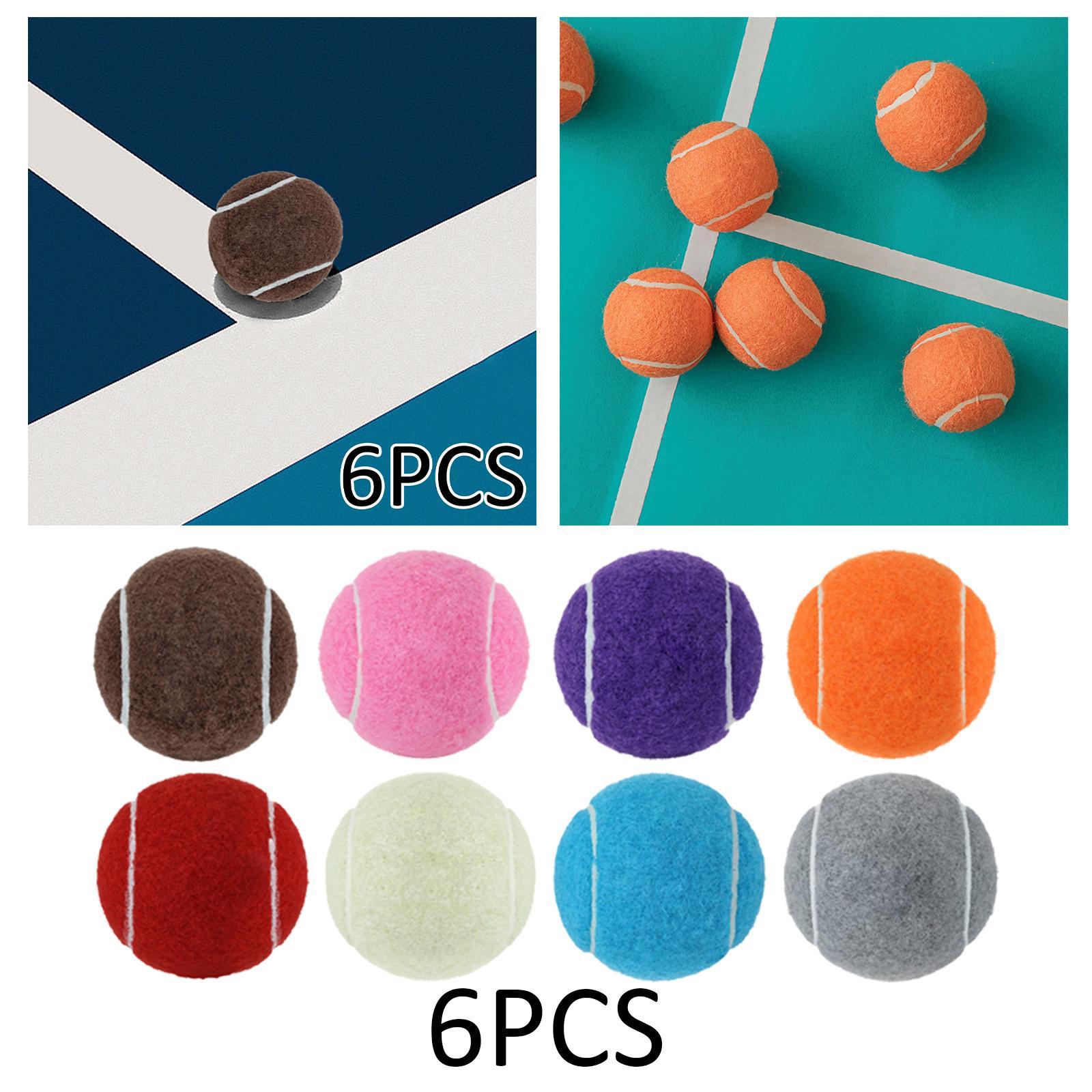 6 Pz Palline da Tennis per Allenamento Principianti per Principianti di Racquet Sports all'Aperto rosso