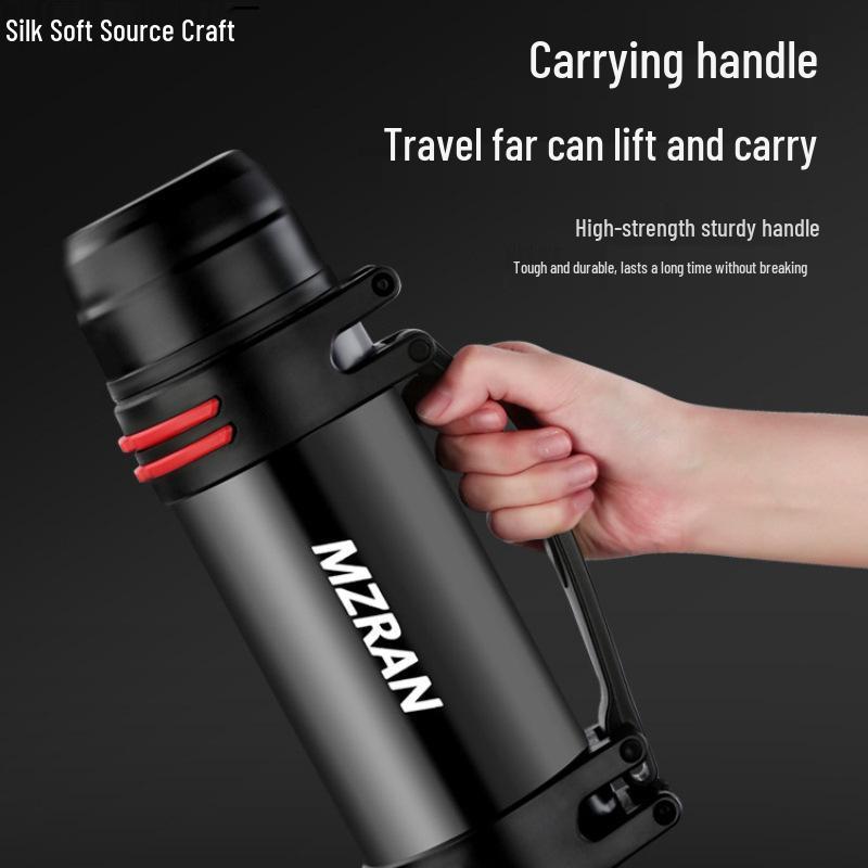 4L Stainless Steel Travel Thermos Mug for Men - Large Capacity Car Kettle Flask