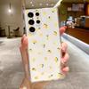 Summer Fruit Yellow Lemon Clear Case Cover for Samsung S25 S24 S23 Ultra Plus S22 S21 FE Soft TPU Cover Coque